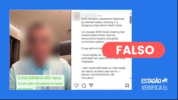 Etiqueta do Verifica classifica como FALSO o conteúdo analisado. Foto: Reprodução/Instagram