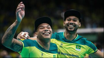 VOLEI. Foto: Daniel Ramalho/AFP